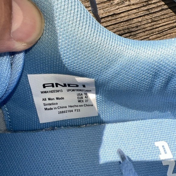 Women’s Blue and White AND1 Low Top Basketball Sneakers Size 10🔥🔥 - Picture 11 of 12